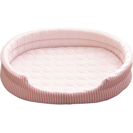 Panier nid saisons sommeil glace pour animal de compagnie été intérieur chaton chiot rose en soie refroidissement universel (1/5)