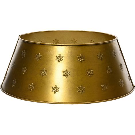 Copri base in ferro colore oro antico sottoalbero per Albero di Natale decorazione natalizia -Ø 57 cm