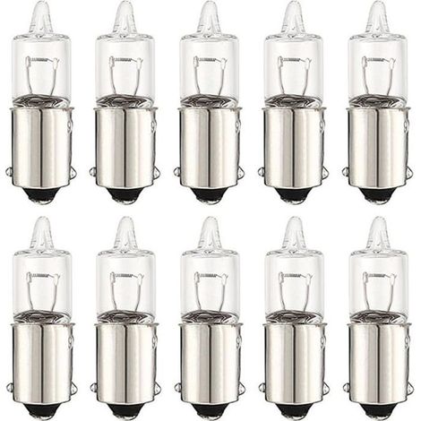 Ampoule halogène H10W BA9s Lot de 4 12 V 10 W Culot à baïonnette métallique Feux de position intérieurs (1/3)