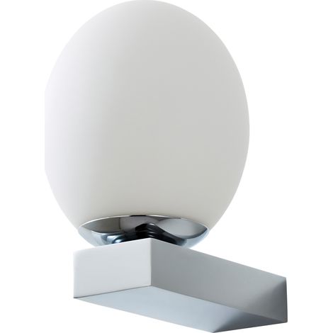 Litecraft Ovo Wall Light 1 Arm Bathroom IP44 Rated Fitting - Polished Chrome