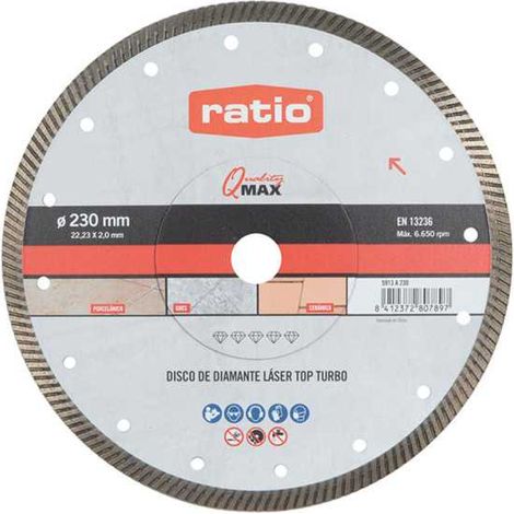 Disco Diamante Porcelánico Turbo Versátil 230mm RATIO