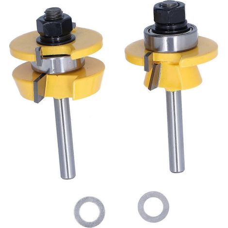 2-teiliges Fräser-Set für Metall, Kantenbearbeitung und Holzbearbeitung, 1/4 Zoll