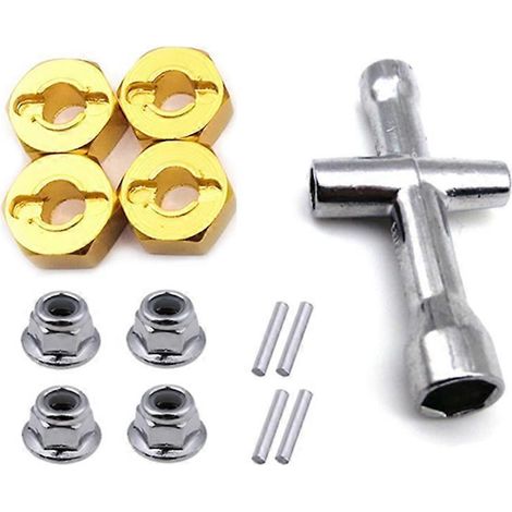 Adaptateur hexagonal de roue en métal de 12 mm, clé à écrou de blocage à bride de 7 mm d'épaisseur pour voiture RC Stampede Slash 1/10, lot de 5 (1/5)