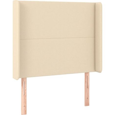 Maison Exclusive - Cabecero con orejas de tela color crema 83x16x (1/5)