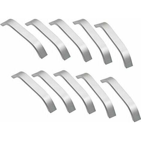 royaluxe - 10PCS poignée meuble-poignée de meuble cuisine argent 128mm poignées de placard Cuisine Meuble Placard (1/5)