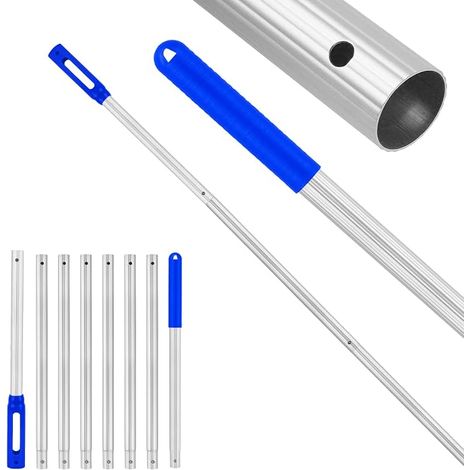 Telescopic Pole for Pools and Hot Tubs Extends from 74 to 300 cm Extendable Aluminium Pole 8 Pieces for Pool Cleaning Compatible with Skimmer Pool Brush (1/5)