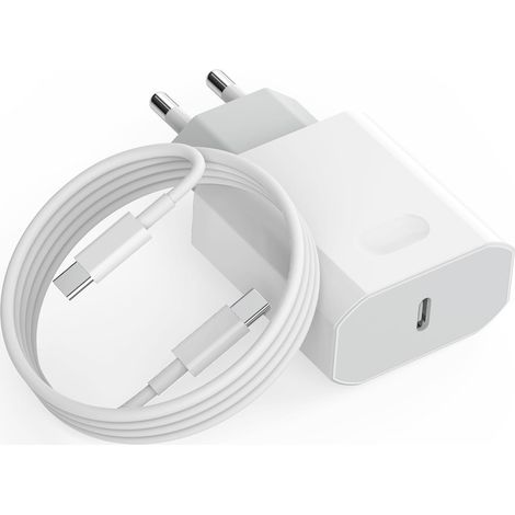 20W USB C Chargeur, Rapide Adaptateur Prise avec 2M Câble de Type-C vers C (1/5)