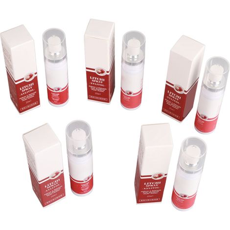 Spray buccal anti-mauvaise haleine saveur litchi 20ml portable, soin oral non irritant lot de 5 pièces (1/5)