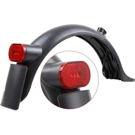 Garde-boue arrière pour trottinette électrique Xiaomi Pro 2 avec feu arrière LED intégré pour une sécurité et une propreté optimales lors de vos trajets (Noir) (1/5)