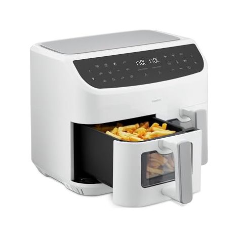 P20 XXL Friteuse à Air Chaud 2 Compartiments MD11760 Blanc (1/5)