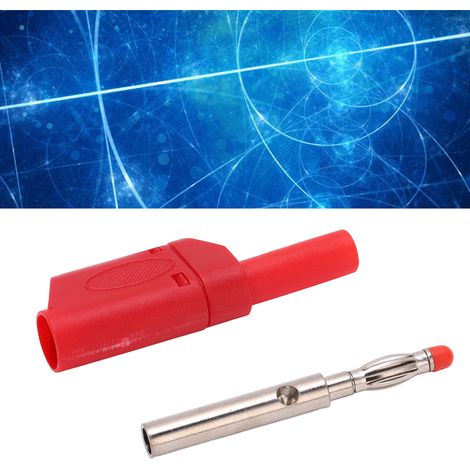 4,0-mm-Sicherheitsbananenstecker, spritzgegossene, isolierte Buchse aus reinem Kupfer, Zubehör für Kontrollleuchte 22.160 21.430 rot (1/5)