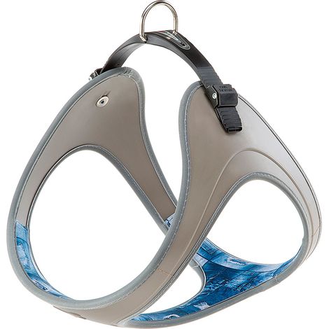 Ferplast ERGOFLEX P FANTASY Pettorina per cani ergonomica ed imbottita con chiusura a micro-regolazione. Vari colori e misure.. Variante L - Misure: A: 53-61 cm B: 57-65 cm - Jeans