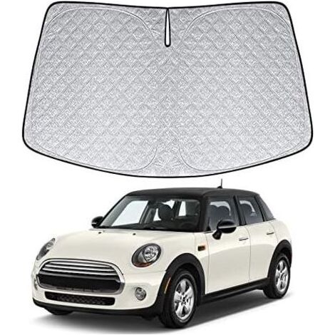 Parasole per parabrezza pieghevole Mini Cooper 2015-2024 – 6 livelli di isolamento termico – Blocca il 99% dei raggi UV – custodia inclusa (1/5)