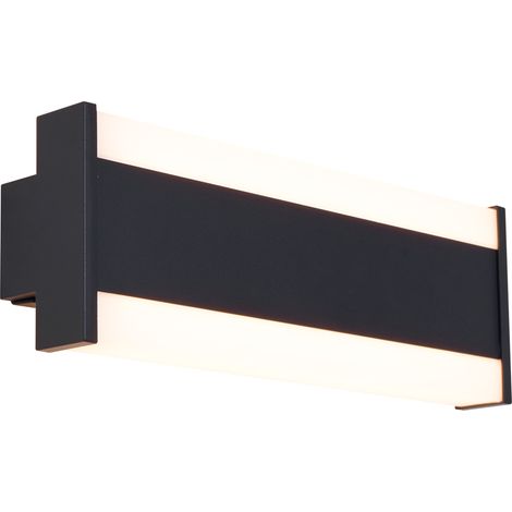 QAZQA Appliques vanya - Moderno - Acciaio,Plastico - Nero/Bianco - Allungato (non sostituibile) LED Max. 1 x 7 Watt