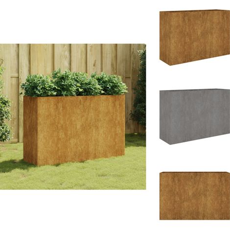 Lit surélevé de jardin 120x40x80 cm acier corten - Jardiniere - Lit Surélevé - Acier Corten - Décoration Extérieur - Plante (1/5)
