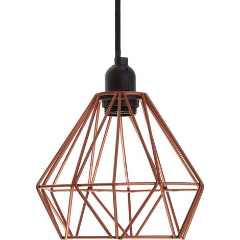 Premier Housewares Bartol Copper Metal Wire Pendant Light (1/5)