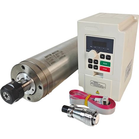 Moteur de broche CNC, 2,2 kW refroidi à l'eau, haute précision, Avec VFD, 220V (1/2)