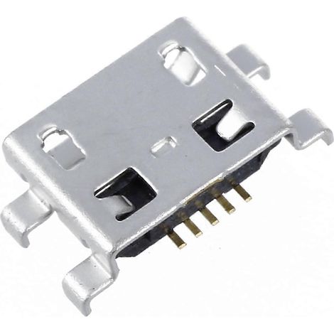 10 connecteurs de chargeur mini USB 5 broches femelles argentées de type B (1/4)