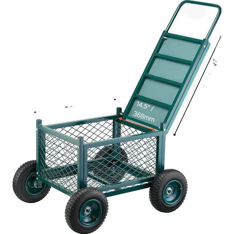 Chariot de jardin, siège confortable, roues tout-terrain, Stockage lourd (1/2)