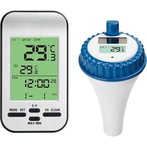 Thermomètre à Eau Thermomètre De Piscine Numérique Sans Fil Intelligent, Moniteur De Température Et D'humidité Intérieure, Écran LCD Étanche, Capteur De Température (1/5)