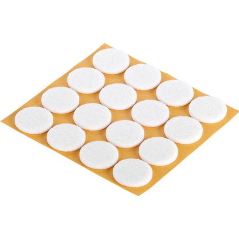 fix-o-moll SUKI, Gleiter rund, Durchmesser 22mm zum Kleben Filz weiß (1/3)