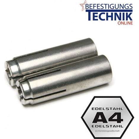 M6x25mm Einschlaganker Einschlagdübel Beton Dübel rostfrei V4A mit Innengewinde ETA"-"EN15103