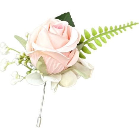 Bellissima boutonnière in seta, fiore da petto, per le feste - 2
