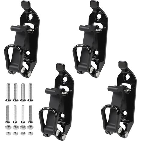 4 X 17-40mm Supports Pelles pour Galerie de Toit Kit Pinces de Toit en Métal et Caoutchouc Supports de Pelle pour Barre de Toit Supports de Montage de Pelle Kit Pince de Support de Pelle Orange (1/5)