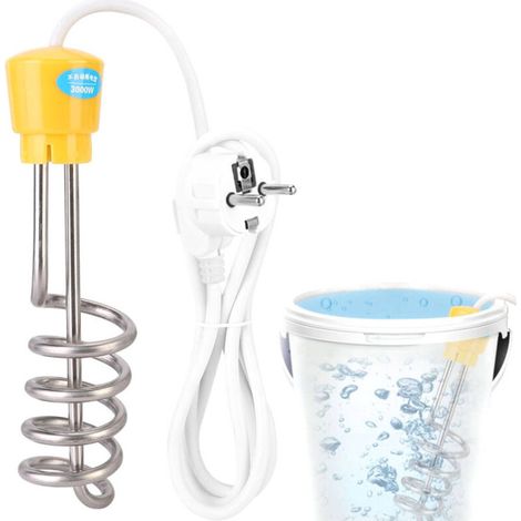 2000W Immersion Heater, 220V Immersion Water Heater, Travel Immersion Water Heater for Camping, Hot Water, Coffee or Tea (1/5)