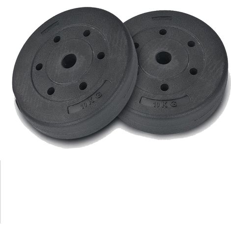 Trintion Standard Weight Plates Set 10kg x 2 Dumbbell Lifting Training Plates for Home Gym Increase Muscle Endurance Fitness Exercise Equipment (1/5)