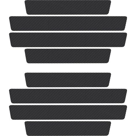 2 Sets Of Ordinary Car Door Sill Strips, Car Door Sill Protection Devices, Door Sill Protectors, Car Door Handle Anti-Scratch Protectors, Car Carbon Fiber Door Sill Strips