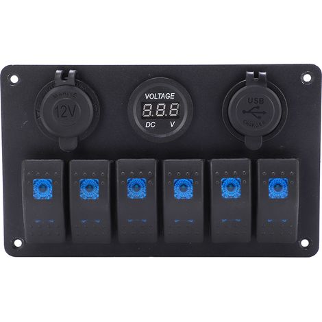 Interrupteur de Panneau de Commande Voiture Étanche 6 Boutons Combinés Multifonction Contrôle Intelligent (1/5)