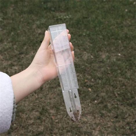 Pluviomètre double échelle 120 ml en plastique, outil de mesure des précipitations pour l'extérieur (1/5)