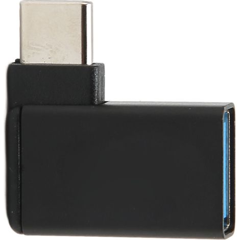 Adaptateur USB vers USB-C 90 Degrés Femelle-Mâle Plug and Play pour PC, Ordinateur Portable, Console de Jeu (1/5)