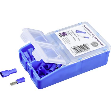 TRU COMPONENTS Quetschverbinder-Sortiment 1.5 mm² 2.5 mm² Blau 140 St.  Vollisoliert