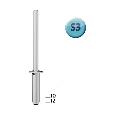 Novus Blindniete S  3 x 10 mm  Stahl  20 Stück