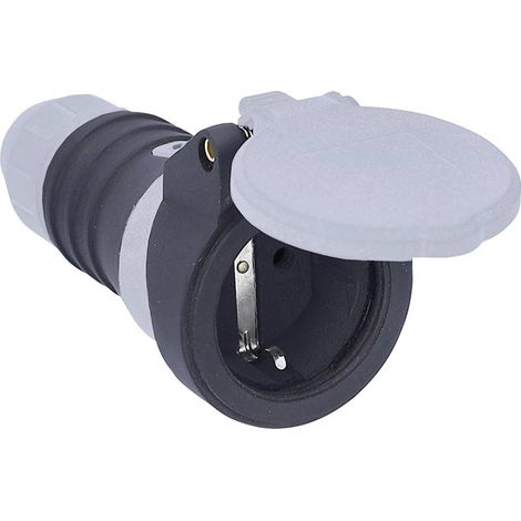 AS SCHWABE 62311 FICHE Ã©LECTRIQUE FEMELLE AVEC TERRE 230 V NOIR, GRIS IP54