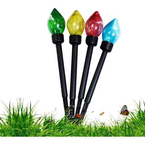 Lumières De Noël Solaires,Éclairage D'Ambiance Étanche 8 Modes - 4 Pièces Lumières De Chemin Couleurs,Pour Pelouse Terrasse Porche Fête Pub Vacances Anniversaire Nouvel An Allée Piscine (1/5)