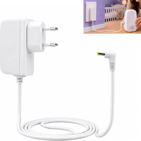 Adaptateur 6V 2A Compatible avec SCD501 SCD503 SCD505 SCD510 SCD560 SCD570, Alimentation pour Moniteur Bébé, Bloc d’Alimentation 100-240 V avec Protection Intégrée et Câble Long, Blanc (1/5)