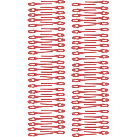 100 Stück Ersatzmesser für Rasentrimmer, Schneidmesser für Rasenmäherköpfe, Zubehör (1/5)