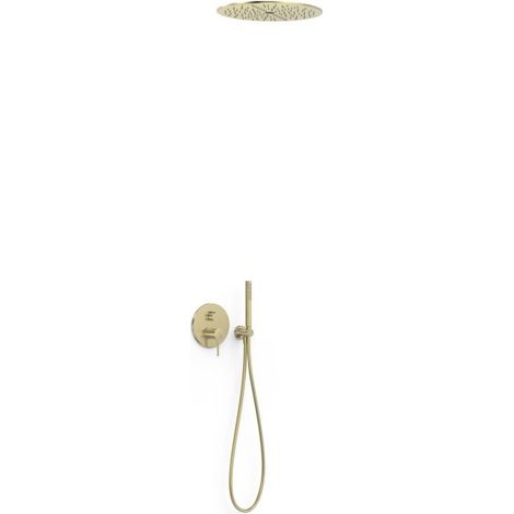 Kit mitigeur encastré 3 voies Rapid‑box pour douche Study Cava doré - TRES 26237301CA