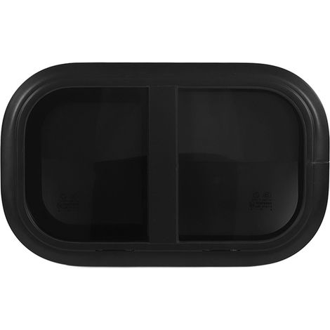 Fenêtre de VR horizontale avec moustiquaire, en alliage d'aluminium à coins arrondis, coulissante, résistante aux UV pour caravane et camping-car, épaisseur de paroi 48‑53mm/1,88‑2,08in. (1/5)