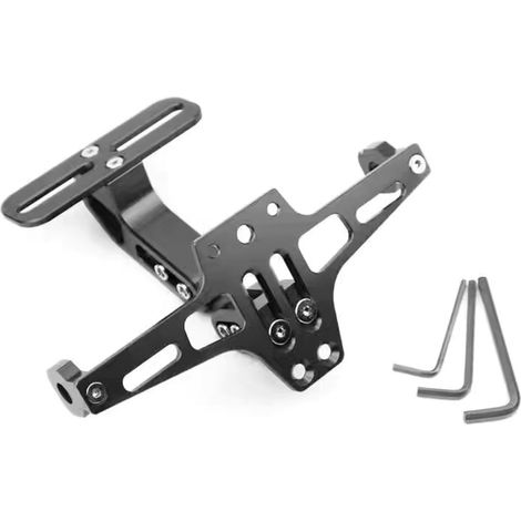 Support Plaque Immatriculation Moto - Acier Inoxydable - Pour Yamaha R1 R6 R3 MT07 MT09 - 1 Pièce (1/5)