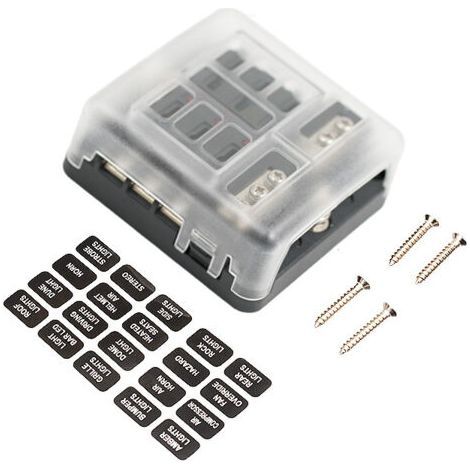 1 Pièce 6 Voies DC 12V-24V Lame Fusible Porte-Boîte Fusible Bloc avec Couvercle De Protection D'indicateur LED pour Automobile Voiture Bateau Marine Trike (1/5)