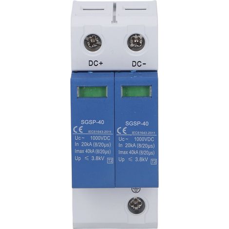 DC1000V 40KA Photovoltaik-Schutzschalter, SPD 2P Überspannungsableiter blau und weiß