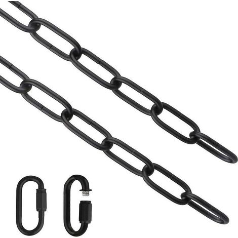 1,8 m lange schwarze Lichterkette – Robustes Eisen – Maximale Traglast 22,7 kg – Zum Aufhängen von Lichtern und schweren Gegenständen (1/5)