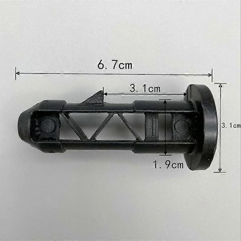 Lot de 6 goupilles de charnière pour couvercle de poubelle à roulettes extérieure de 240 L, en plastique noir