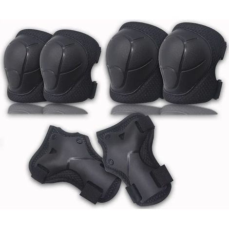 Ensemble de protections pour enfants - Genouillères de patinage en ligne pour enfants - Ensemble de protections [Lot de 6] pour enfants et adultes - Rembourrage de protection idéal pour une grande sur (1/5)