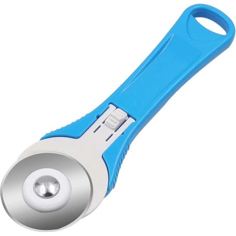 Manueller Stoffschneider, Rollenschneider, Stoffschneider, 45-mm-Kreisrad-Stoffschneider, DIY-Patchwork 1 Stück (blau)