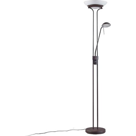 Lindby Lámpara de pie LED 'Yveta' en Marrón Metal (1/5)